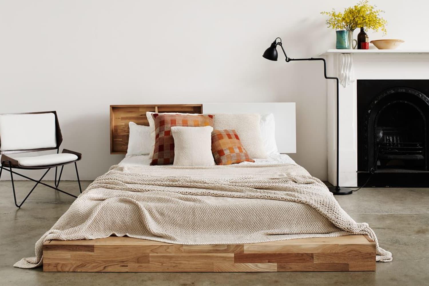 Wood bookcase sales headboard